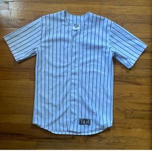 VKM Pinstrip MLB NY YANKEES Replic  Baseball Jersey